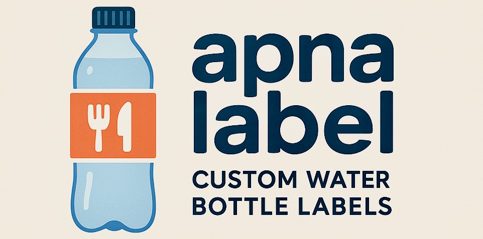 Custom water bottle labeling process